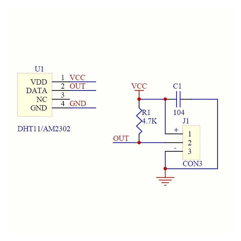 2-Pack DHT22/AM2302 Digital Temperature and Humidity Sensor Module Temperatur...