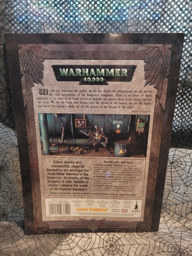 Warhammer 40k Codex Assassins Supplement Games Workshop Citadel Guide Book