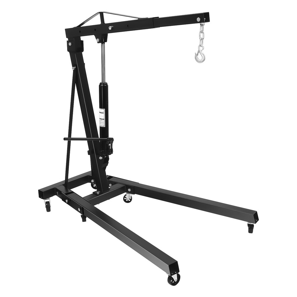 2 Ton Folding Engine Hoist Crane with Adjustable Height and Easy Mobility