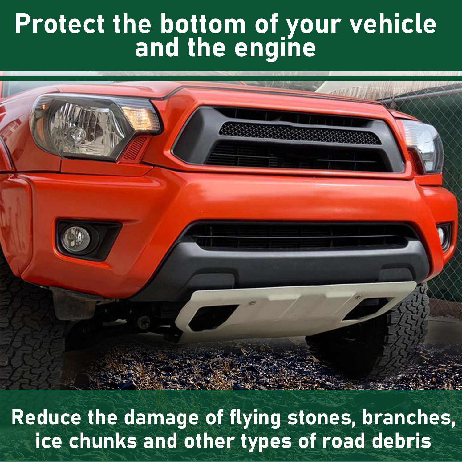 Aluminium Front Engine Skid Plate Undercover For Toyota Tacoma 05-2015 Silver