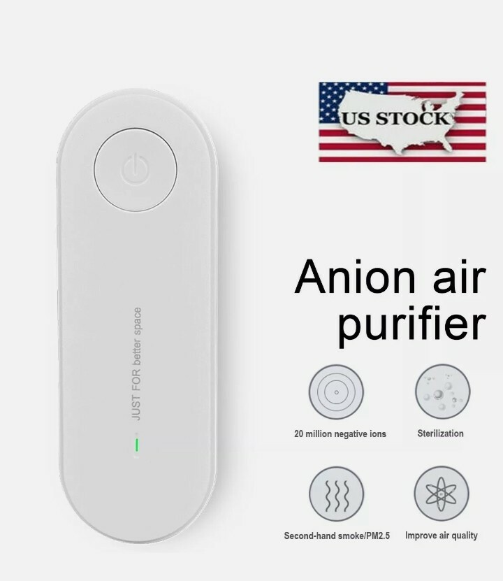 2X Pure Air Negative Ion Generator Air Purifier Ion Pure Plug-in For Home Travel