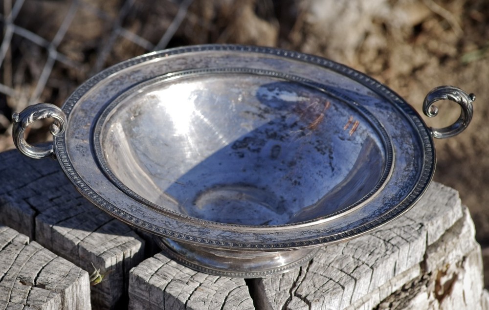 ANTIQUE Silver Plate Large Console BOWL Derby Silver Co. Made in USA c.1890's