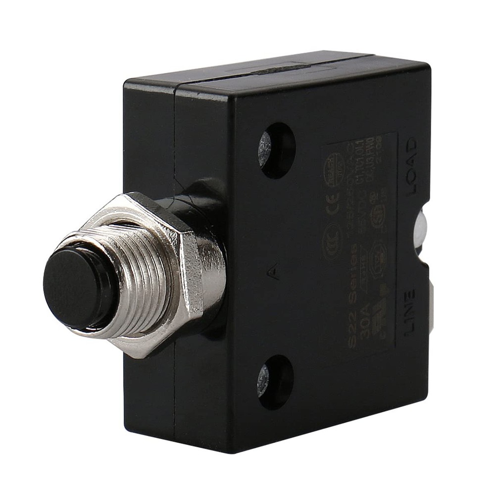30A Thermal Overload Switch Protector Push Button Reset 125/250VAC/50VDC