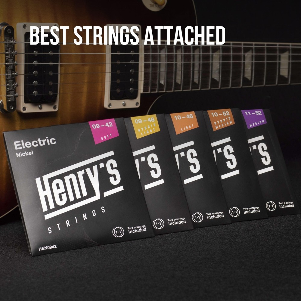 2-Pack Electric Guitar Strings - Extra E-1 String & 3 Picks - Perfect For Blu...
