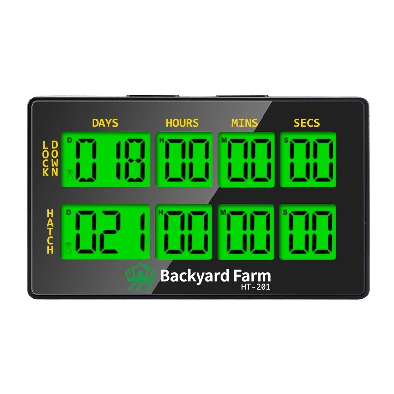 Egg Incubator Dual Countdown Hatch Timer Double Count Down Days Hours Minute Sec