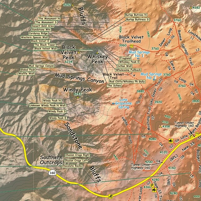 Red Rock Canyon Nevada Adventure Laminated Map