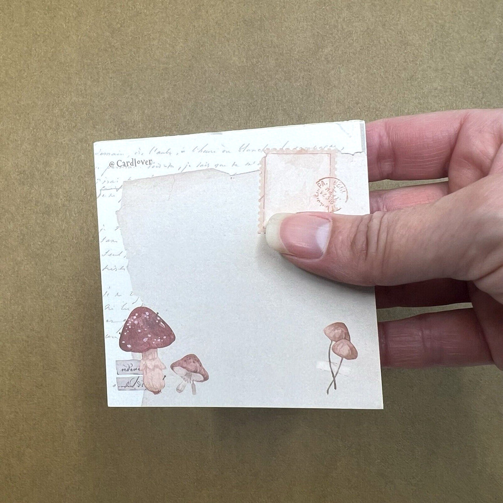 Fall Mushroom Memo Note Pad Planner Journaling Collage