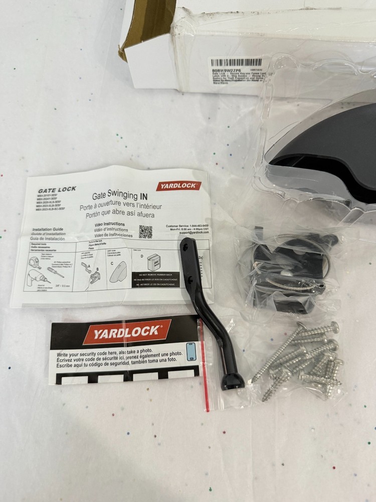 YARDLOCK Keyless Gate Lock Kit Black (MBX-2016Y-3ESF)