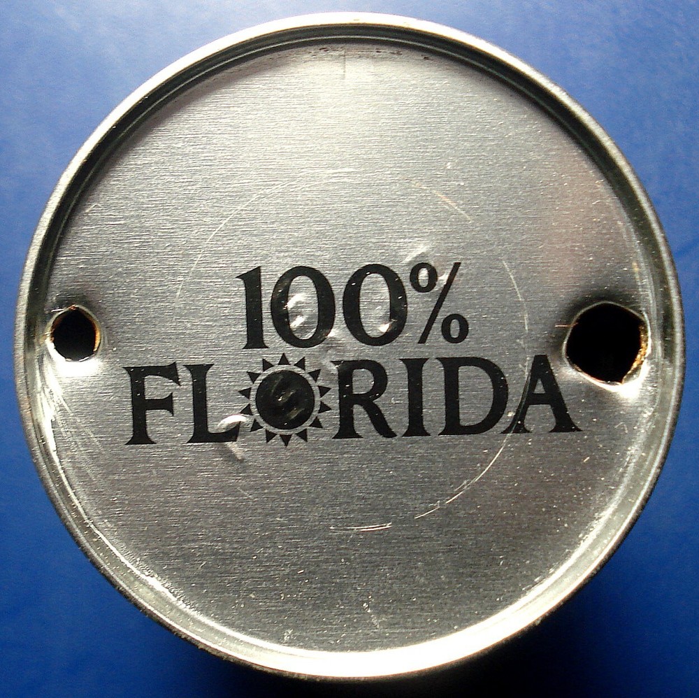 BOTTOM OPENED 6 OZ MEIJER GRAPEFRUIT JUICE CAN