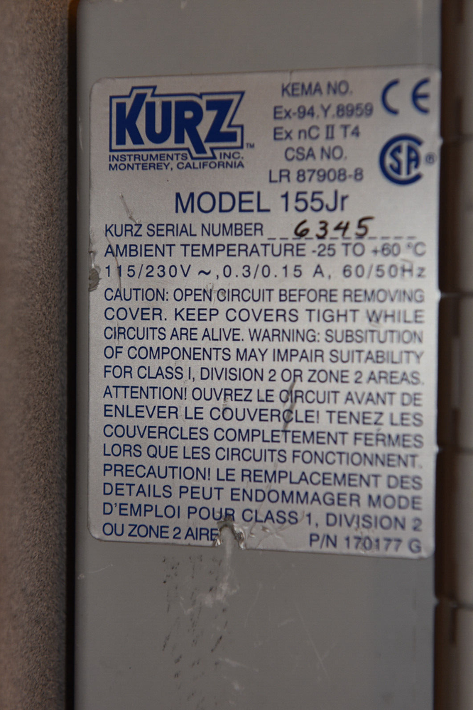 KURZ 155JR Series 155 ADAM Mass Flow Computer