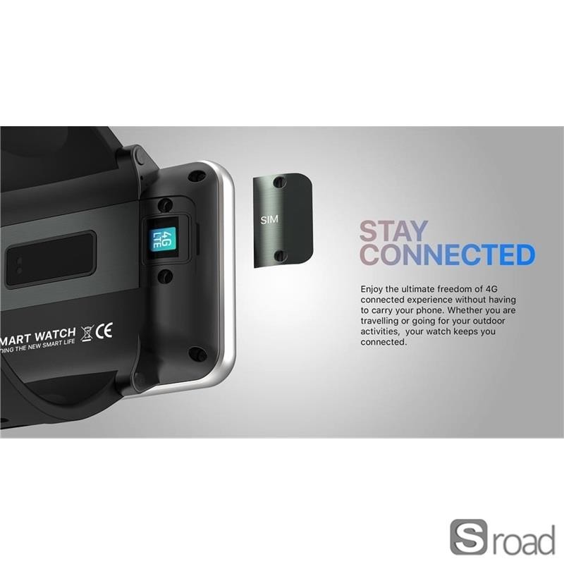 Android Smart Watch 2.86" IPS Screen 5MP Camera NFC GPS WiFi Bluetooth