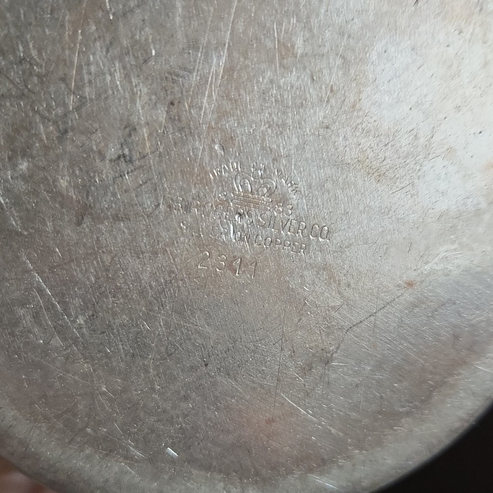 Crown Silver Co Silverplate Teapot Post-1940 Antique Silver-Plated