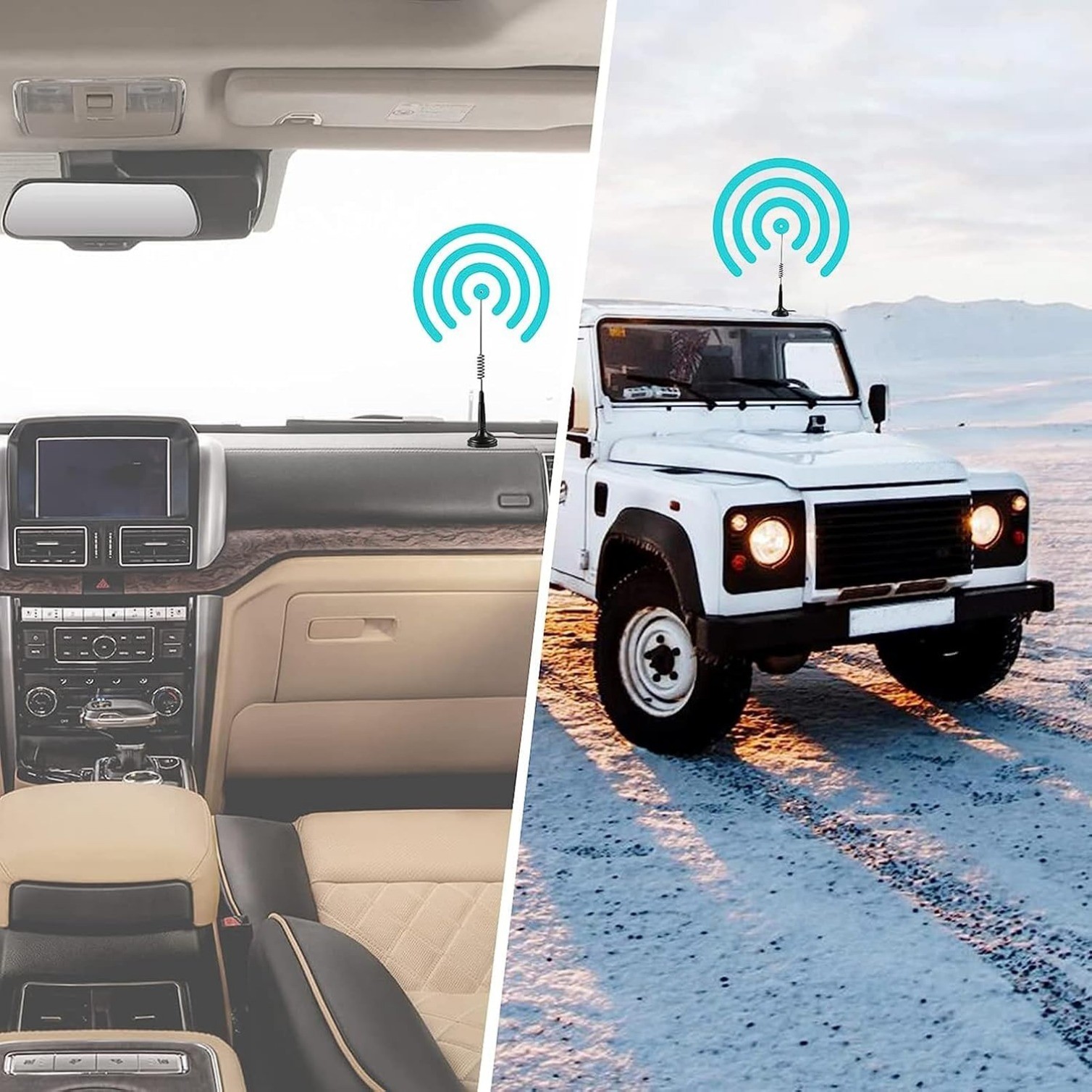 14 Inch CB Radio Antenna - Magnetic Mount, PL259 & BNC