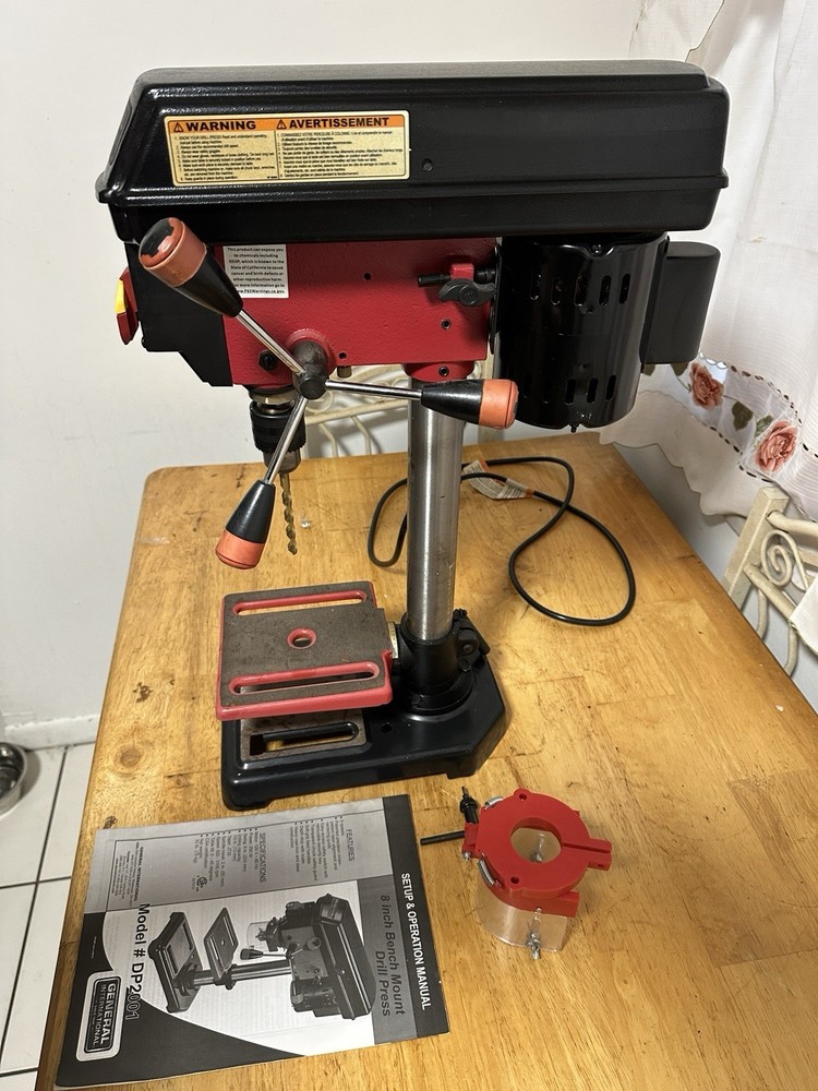 General International 8" 5 Speed Drill Press w/ Cross-pattern laser DP2001
