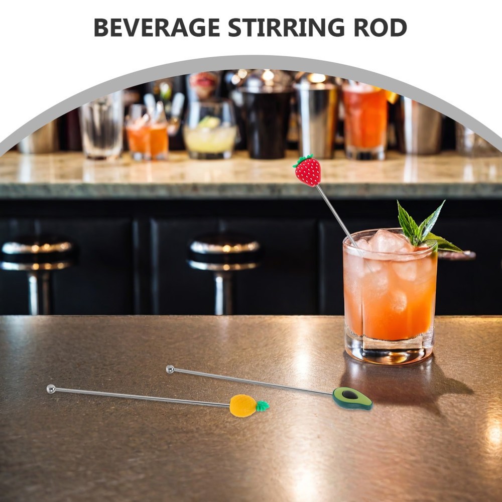 6 Pcs Stirrers for Mixed Drinks Bartending Stick Coffee Mixing Tools
