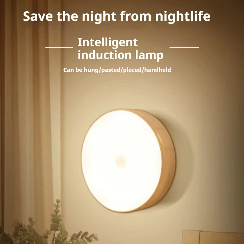 LED Smart Human Body Sensor Night Lamp Emergency Automatic Lighting USB Charging