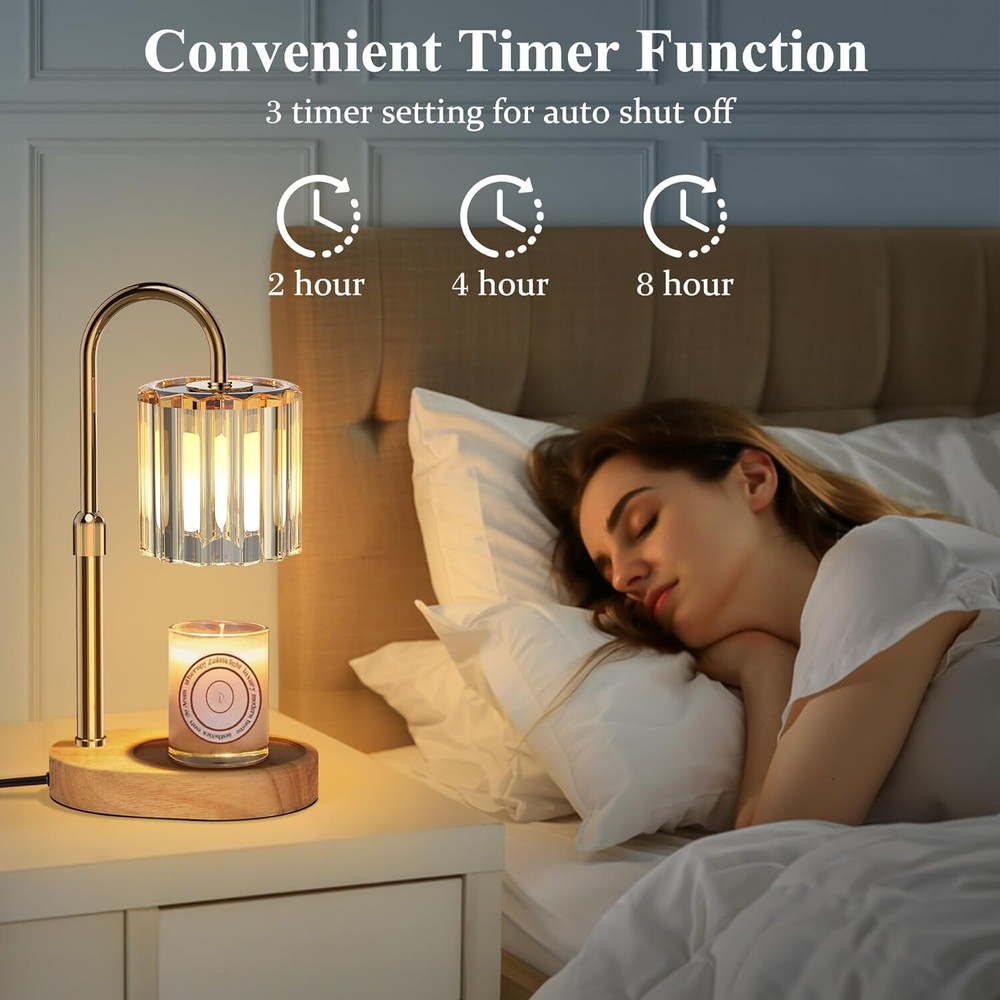 Candle Holding Light with Timer Dimmer, Height Adjustable, with 2 Bulbs