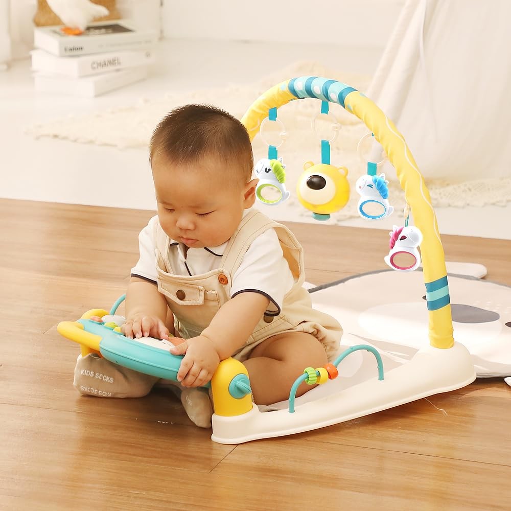 Baby Piano Play Gym Mat with Music and Light (Bear)