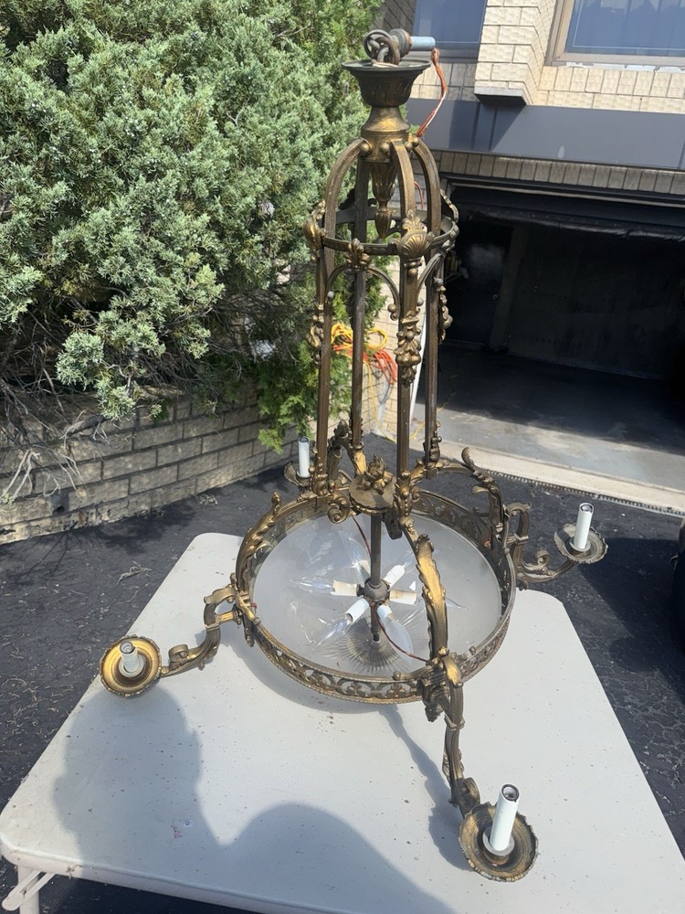 Antique Brass Chandelier