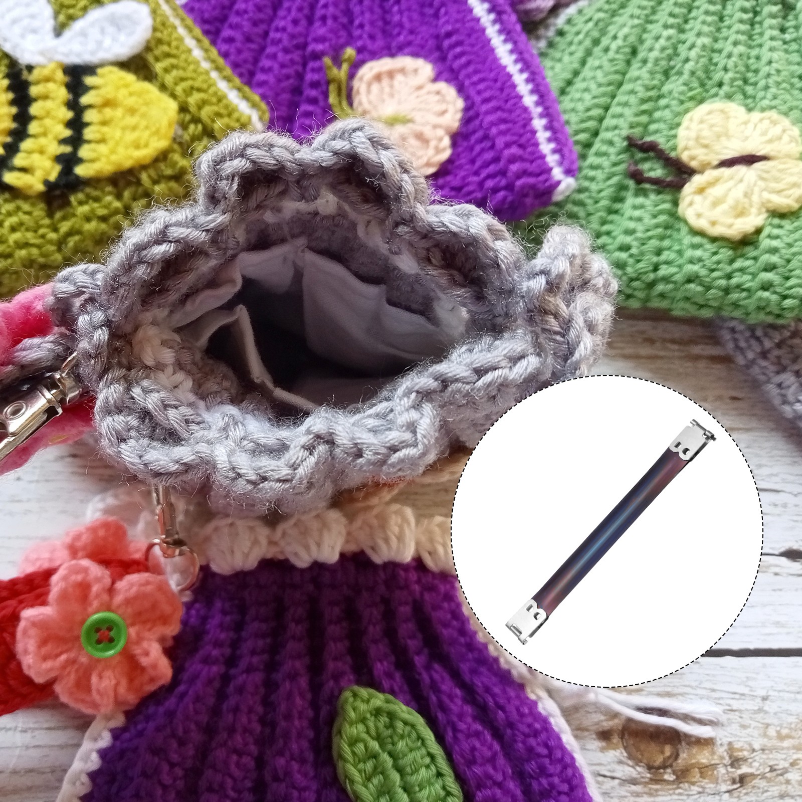 24Pcs Metal Internal Flex Frame 12cm/4.7" Purse Frame Handbag Hinges Silver