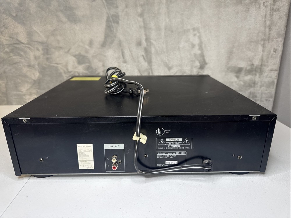 Sony CDP-C211 5-Disc Carousel CD Compact Disc Changer Player - Tray Doesn’t Open