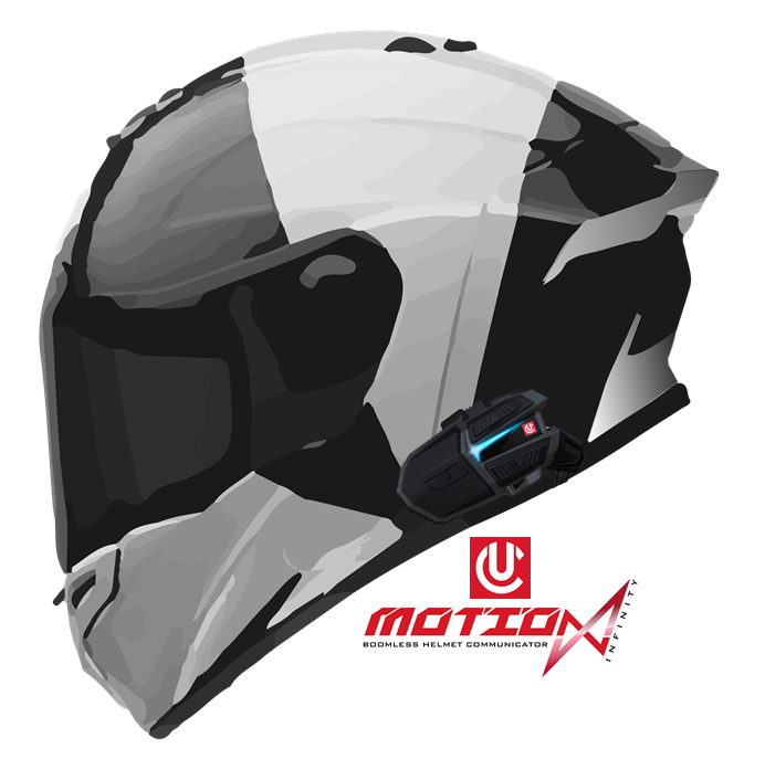 Uclear Motion Infinity Dual Bluetooth Motorcycle Fullface Helmet Communicator