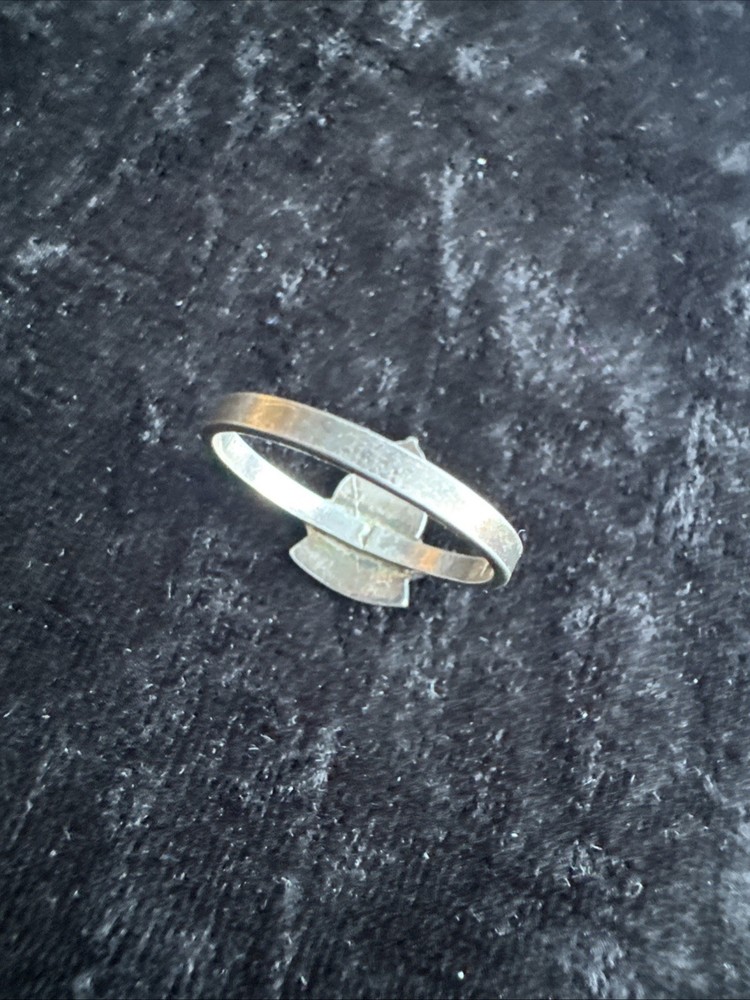 vintage ww2 royal army Ordnance corps silver enamel sweetheart ring