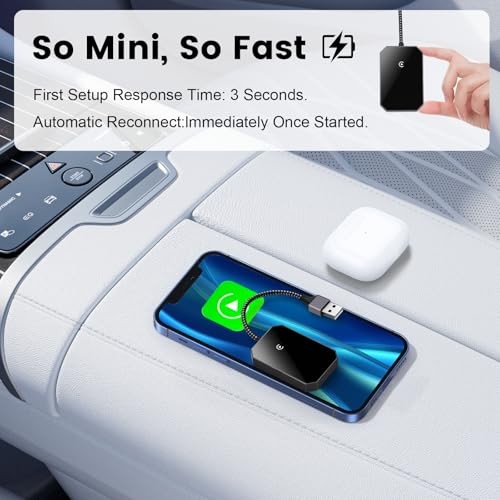OSTICO Wireless CarPlay Adapter with Woven Cable USB - Transform Your USB