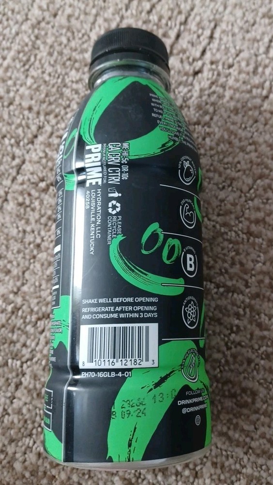 Glowberry Prime Hydration Drink Empty Bottle