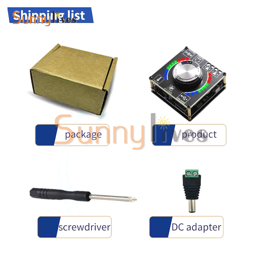 50W+50W Stereo Bluetooth Audio Digital Power Amplifier Board Module APP Control