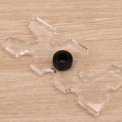 2pcs Plastic Pool Cue Bridge Head Wall Shelf Brackets, Clear