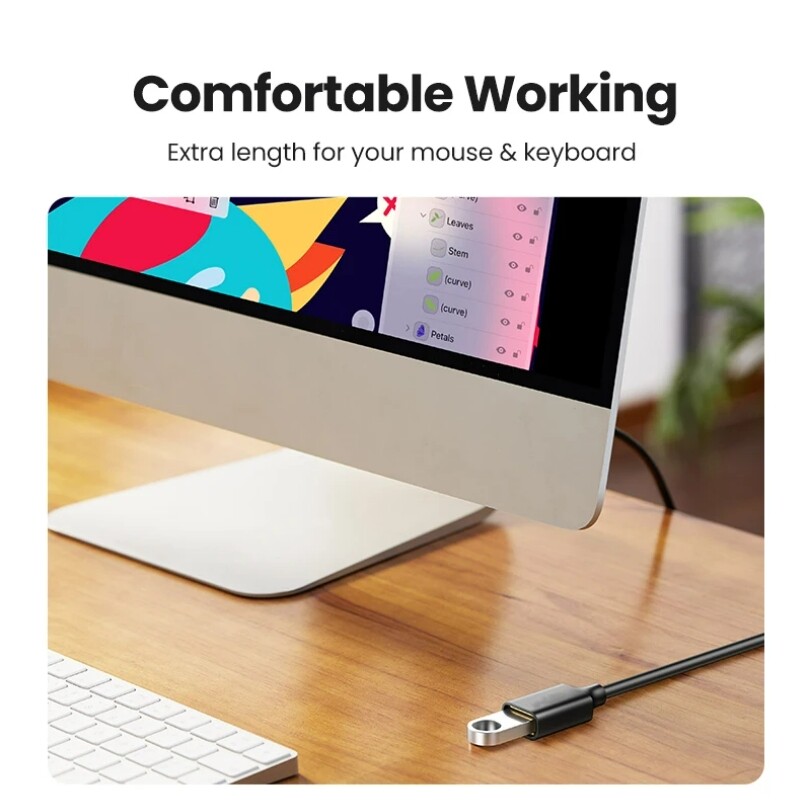 High-Speed USB-USB Extension Cable USB 2.0 Adapter Extender Cord Male/Female LOT