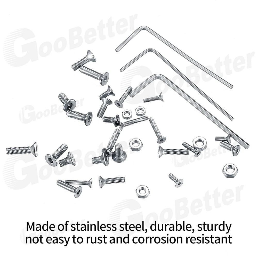 455Pcs Stainless Steel Flat Countersunk Head Hex Socket Cap Screw Bolt Nut SAE