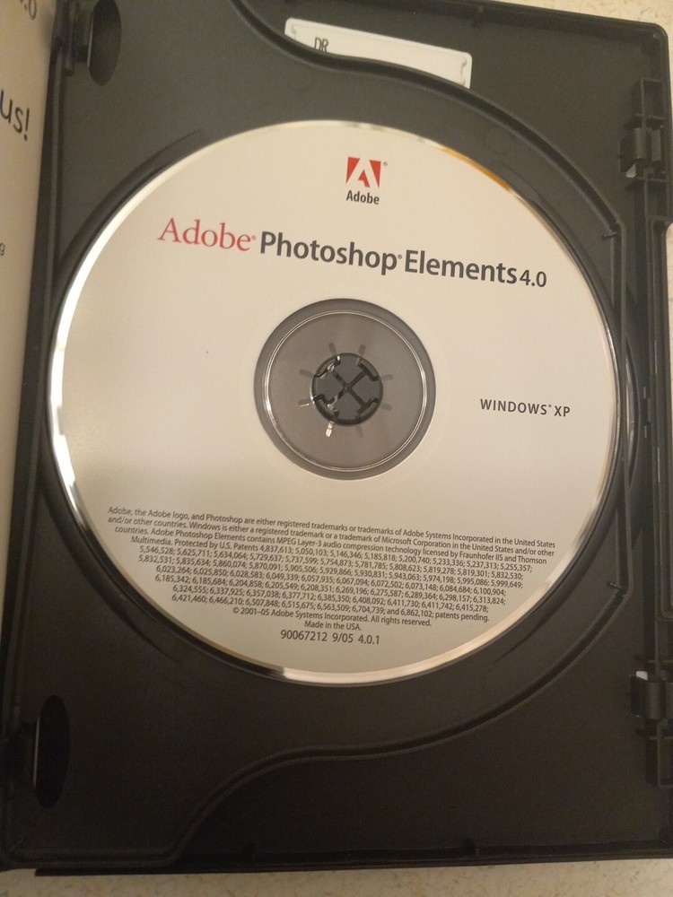 Photoshop Elements 4.0 for Windows XP PC CD ROM +Premier Elements 2.0 OEM