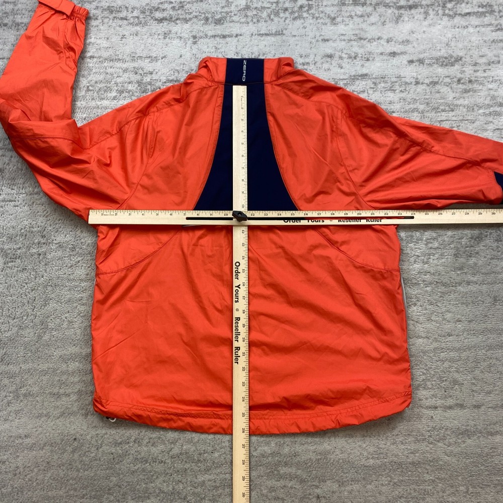 Zero Restriction Tour Series Jacket Medium Orange Full Zip Golfer Windbreaker
