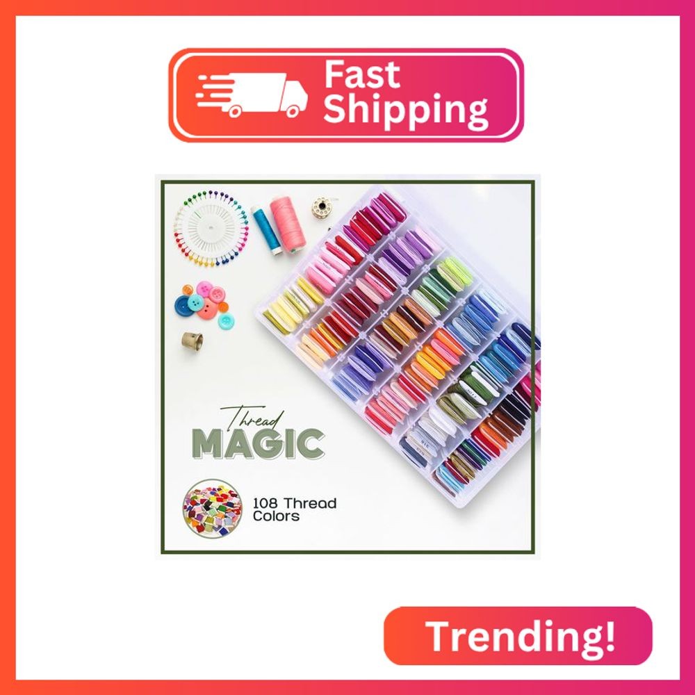 ATTERET Embroidery Floss Kit and Refills - Cotton Threads - DMC Color Coding for