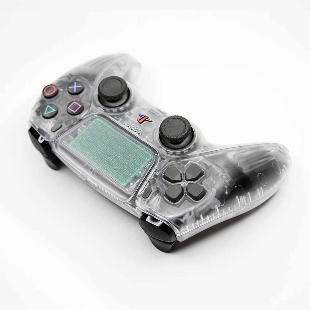 Killscreen Retro Clear PS5 Controllers Pro DualSense Red Blue Green Yellow