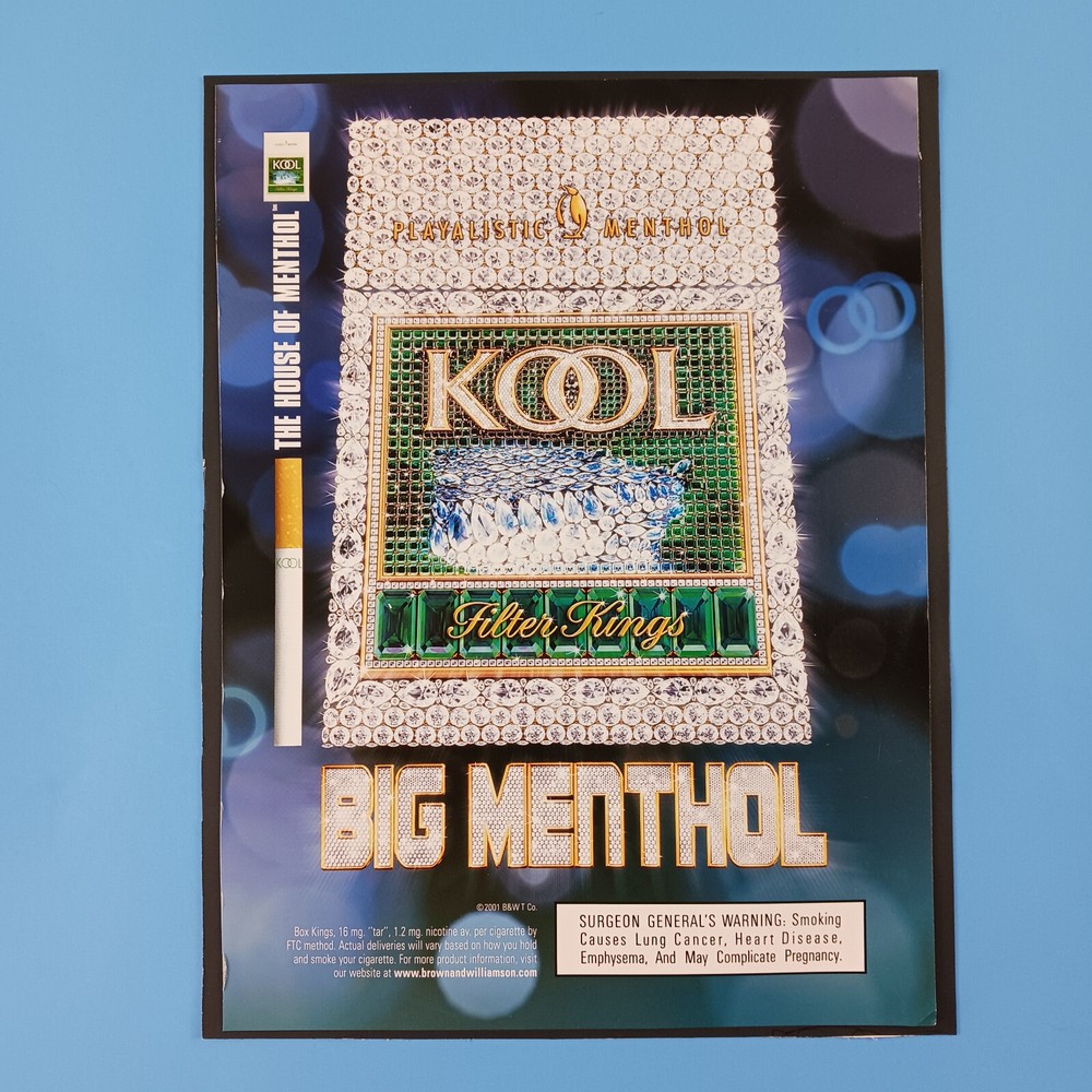 2002 Kool Filter Kings Big Menthol Print Advertisement