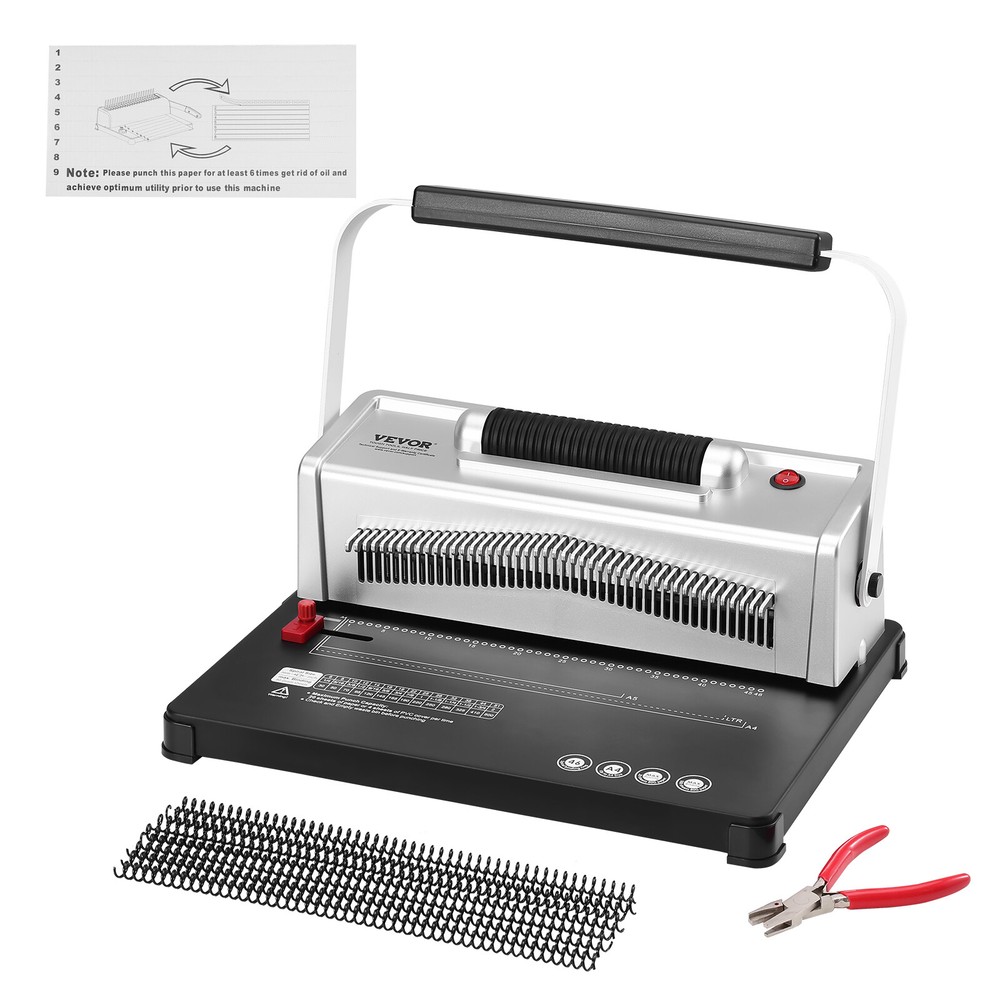 VEVOR Coil Spiral Binding Machine Book Maker Electric Binding 100 Binding Spines