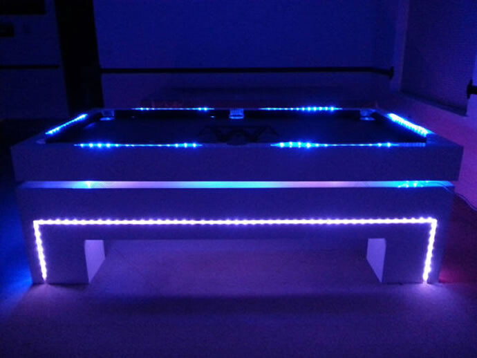 Blue LED Pool & Billiard Table Lighting KIT - light your Outdoor Pool Table US