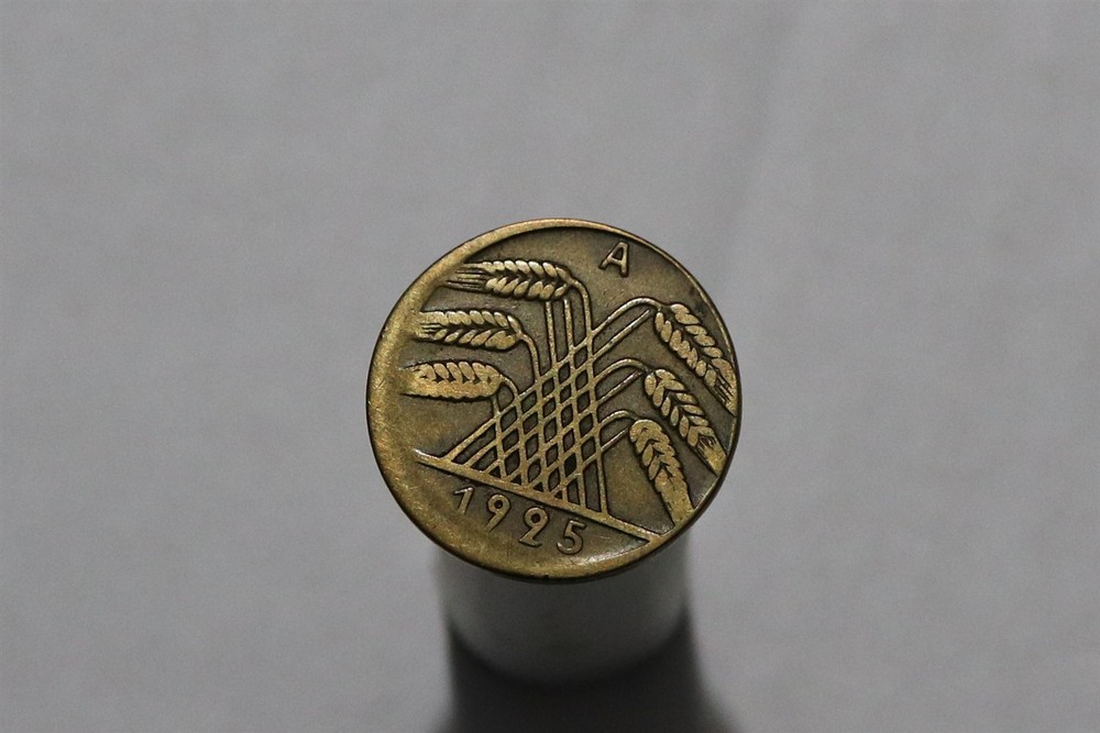 🧭 🇩🇪 GERMANY ERROR COIN WEIMAR OFF CENTRE B88 #K1228