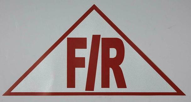 State Truss Construction Sign F/R Triangular (White, Sticker-REF24-1027