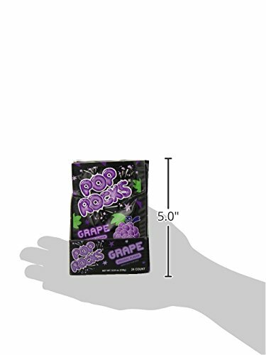 POP ROCKS Popping Candy, Grape, 0.33 oz, 24 Count