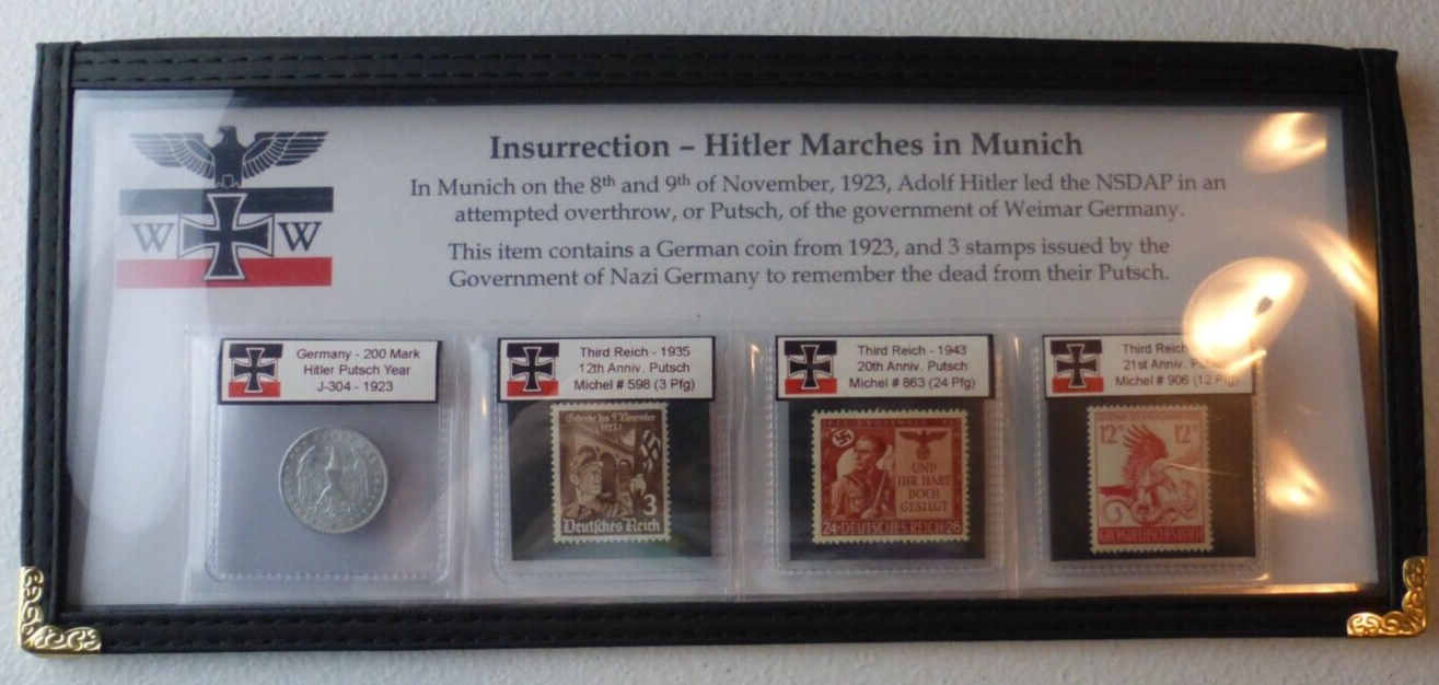 Nazi History Coin / Stamp Album *with COA* - Adolf Hitler's Insurrection, Putsch