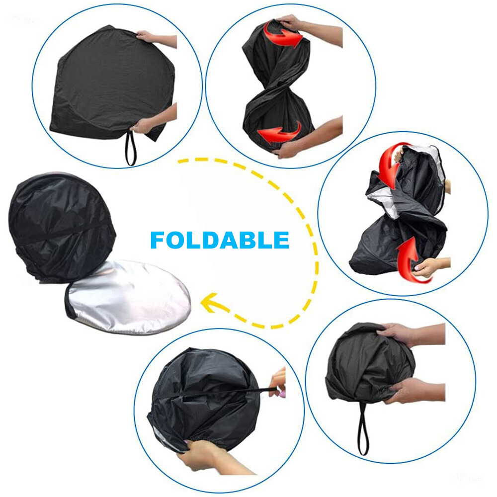 Jumbo Extra Large Car Front Windshield Sun Shade Visor Cover UV Block Foldable