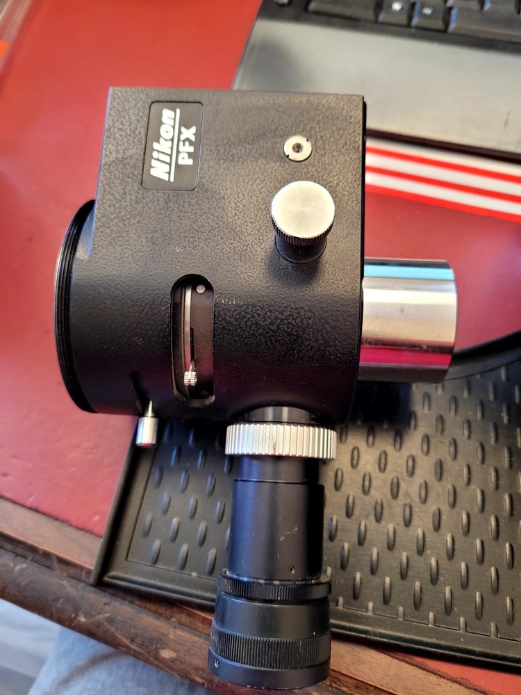 Nikon PFX 4X Microscope Shutter Format Adapter w/ Built-In Polaroid Camera (C261