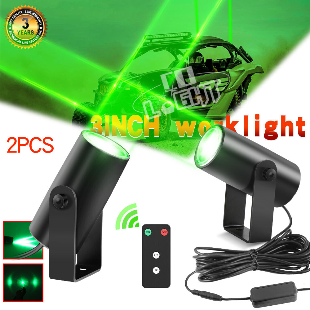 Whipless Laser RGB LED Whip Lights Antenna Remote For UTV ATV Polaris RZR 1000XP