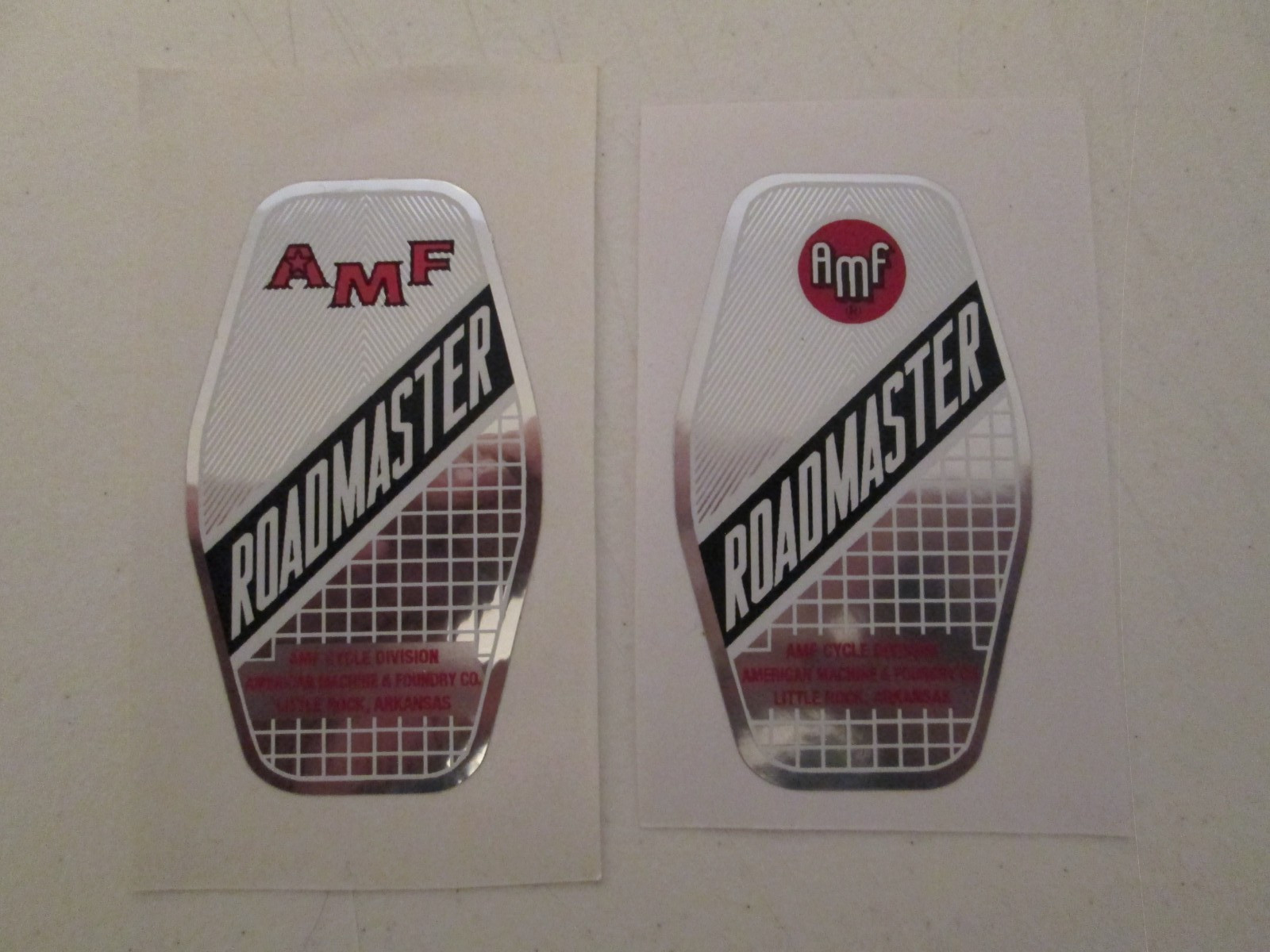 AMF Roadmaster badge decal (choice of 1)