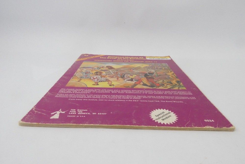 D&D B2 Keep on the Borderlands TSR 1980 Basic Set Module 9034 Complete w/ Map