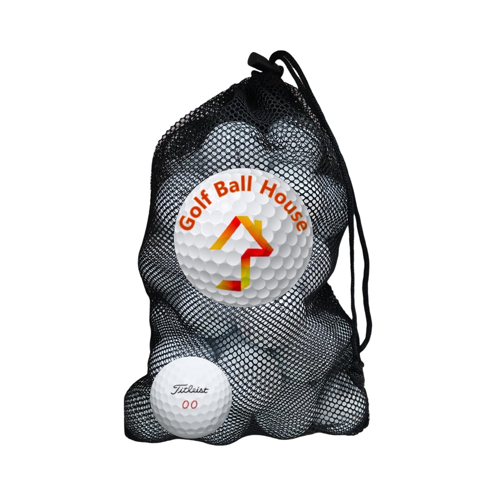 24 Near Mint AAAA Titleist Pro V1 2025 Used Golf Balls w/ Mesh Bag